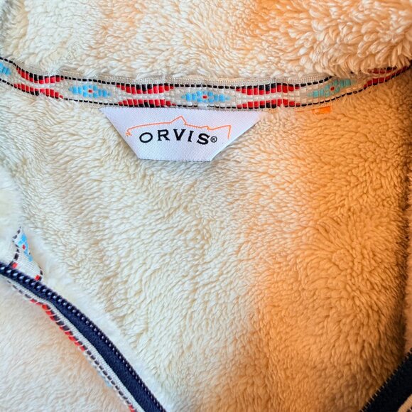 Orvis Women's Ivory Sherpa Fleece Vest Size Medium - Picture 7 of 9